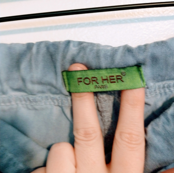 For Her blue sweatpants with drawstring size medium - Picture 5 of 6